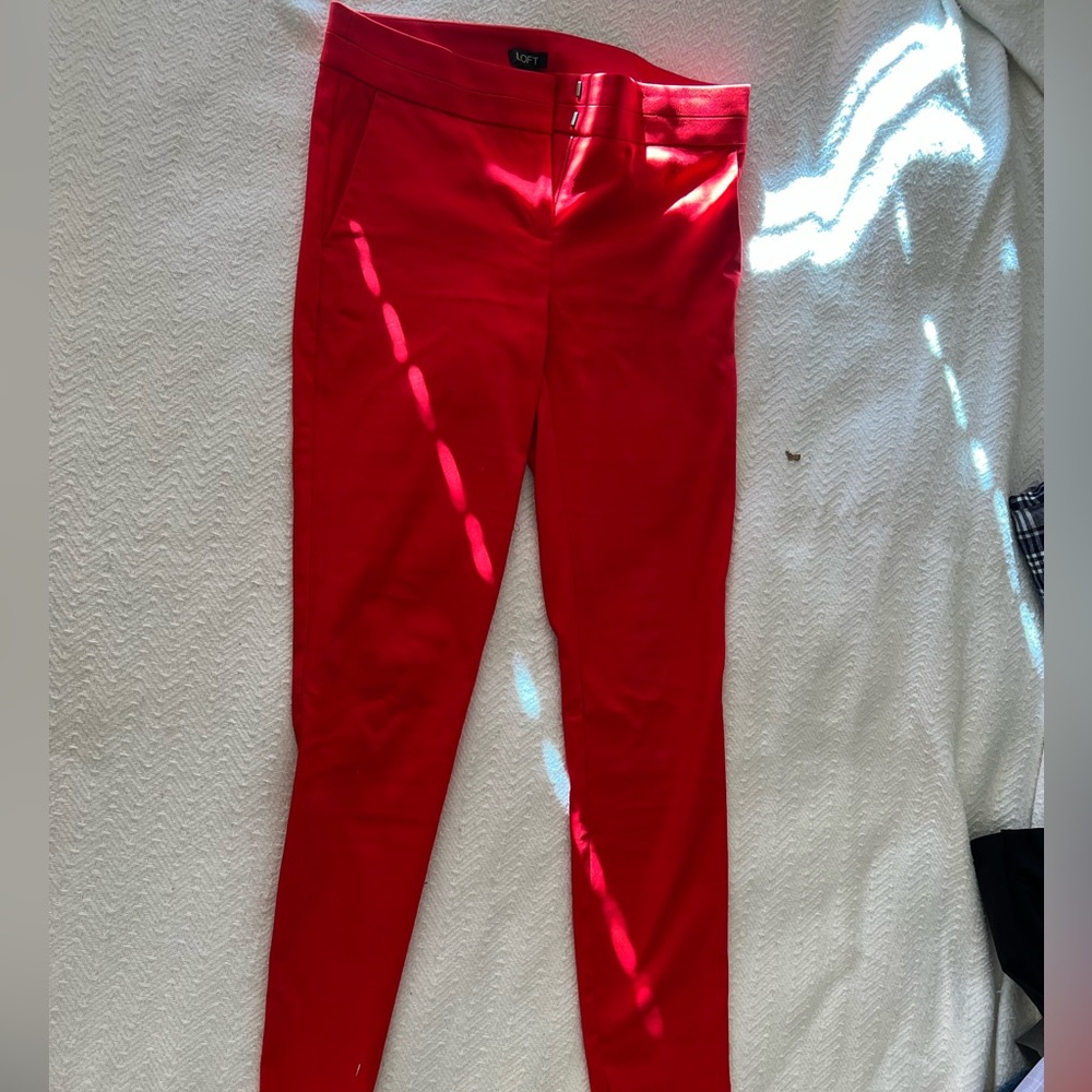 VERY cute red dress pants from LOFT